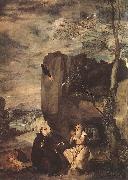 VELAZQUEZ, Diego Rodriguez de Silva y Sts Paul the Hermit and Anthony Abbot ar oil on canvas